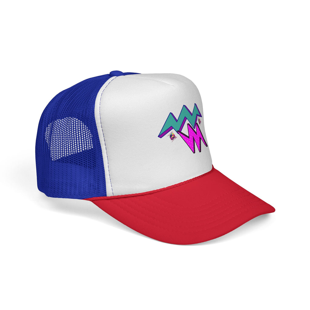 Retro Neon Lightning Trucker Cap