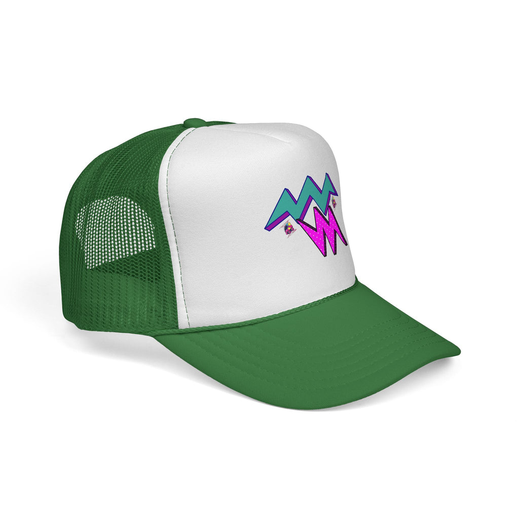 Retro Neon Lightning Trucker Cap