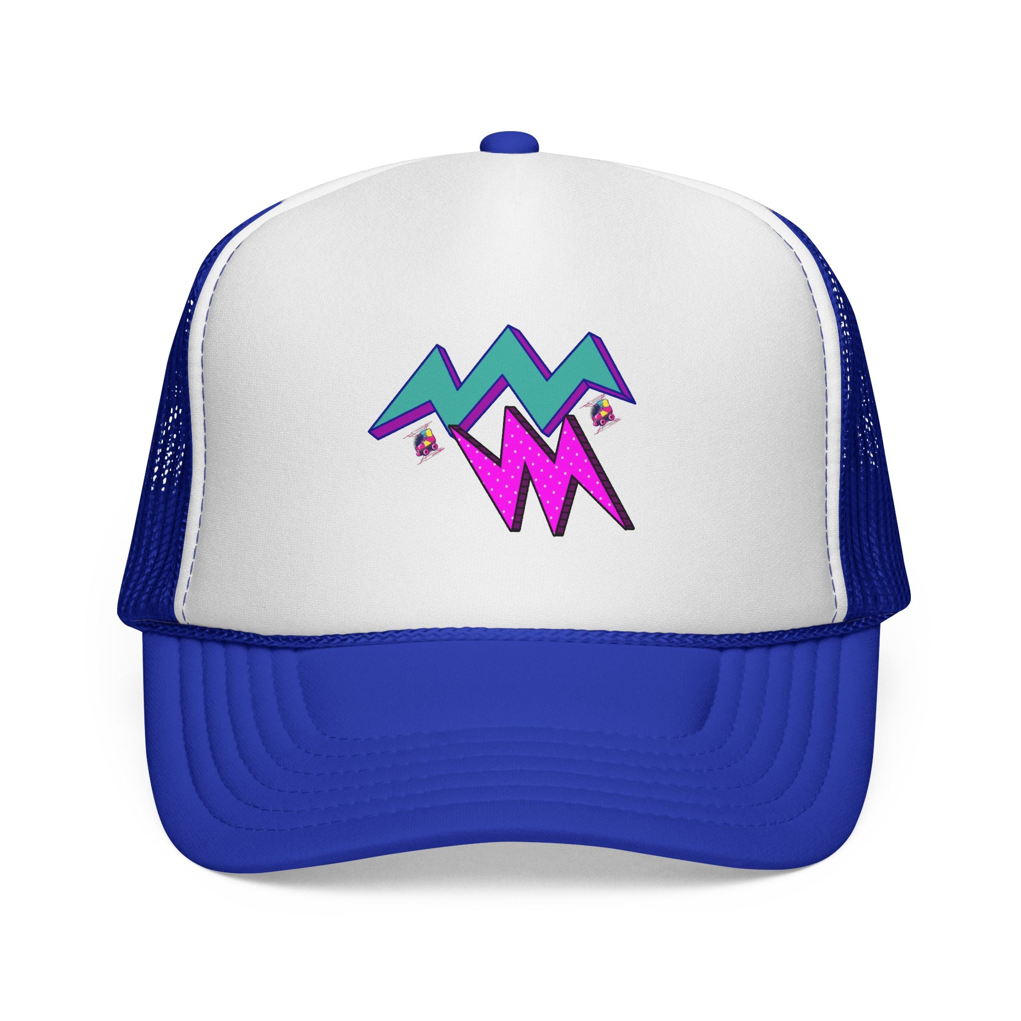 Retro Neon Lightning Trucker Cap