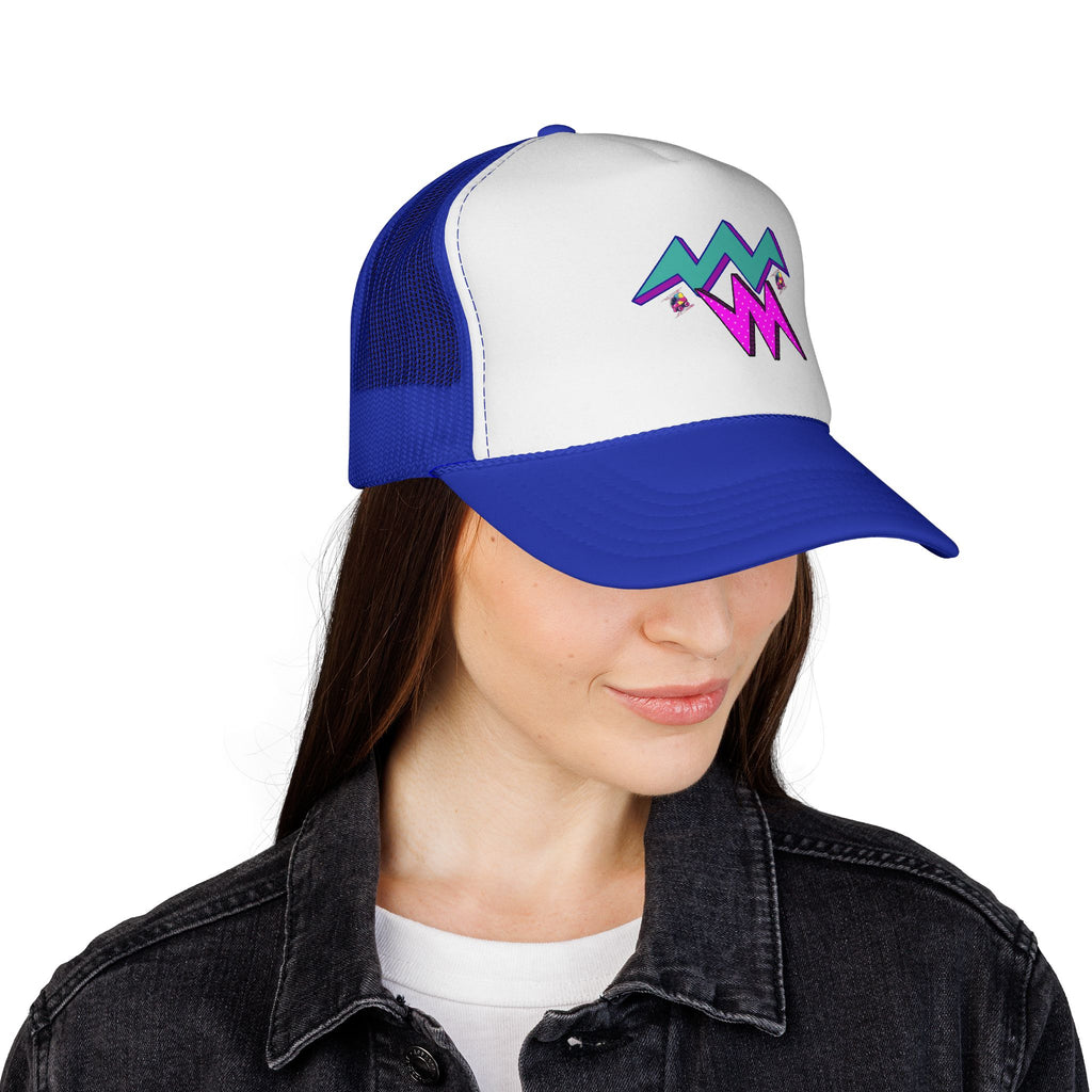 Retro Neon Lightning Trucker Cap