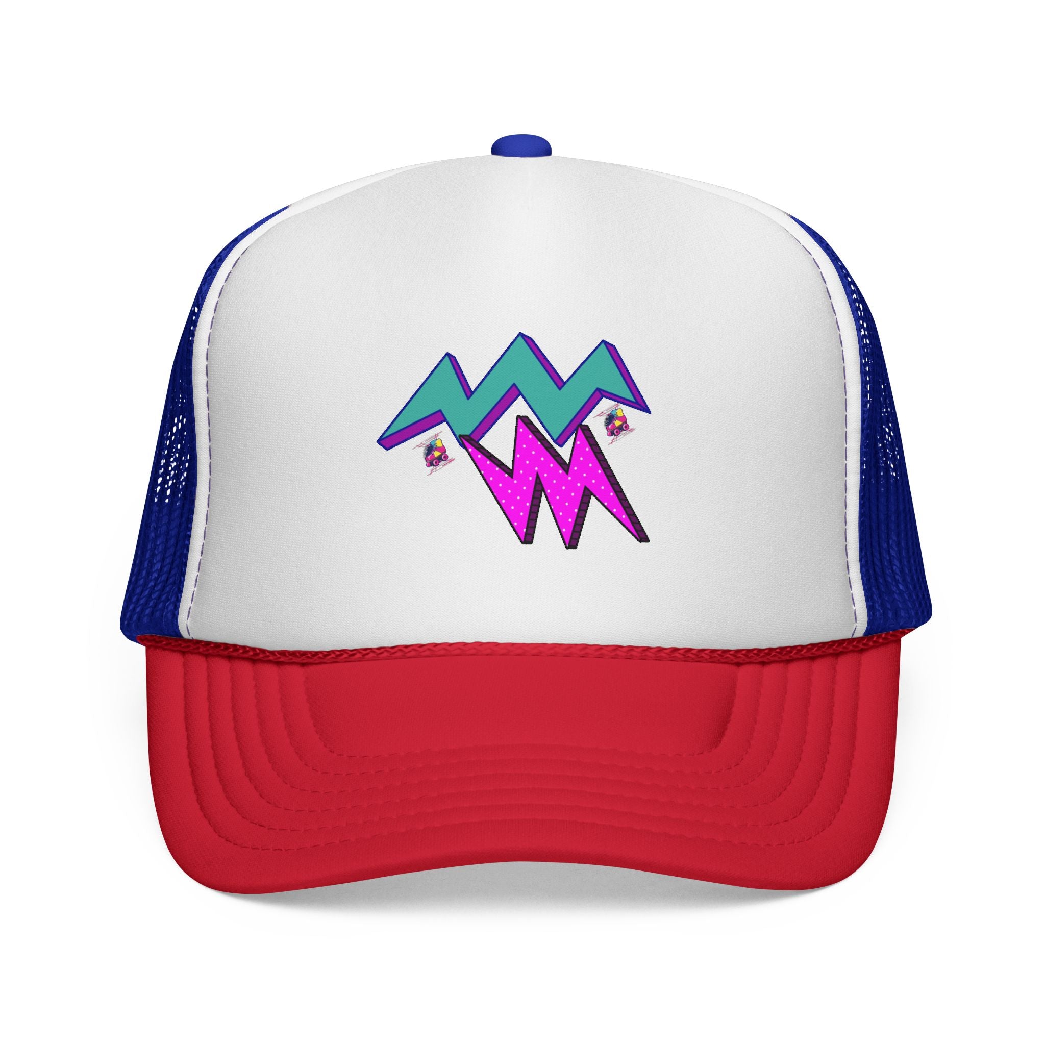 Retro Neon Lightning Trucker Cap
