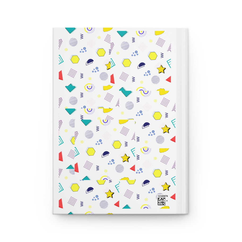 Minimal Geometric Hardcover Journal — Colorful Shapes Matte Notebook
