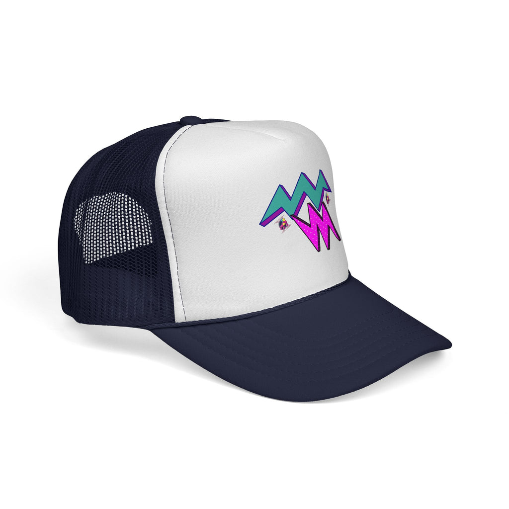 Retro Neon Lightning Trucker Cap