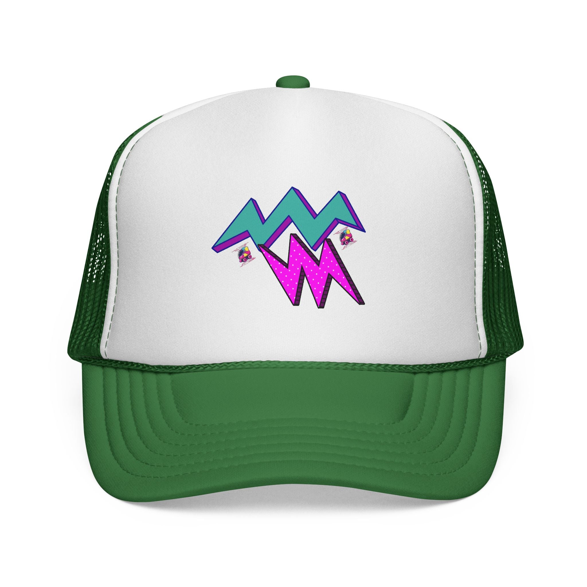 Retro Neon Lightning Trucker Cap