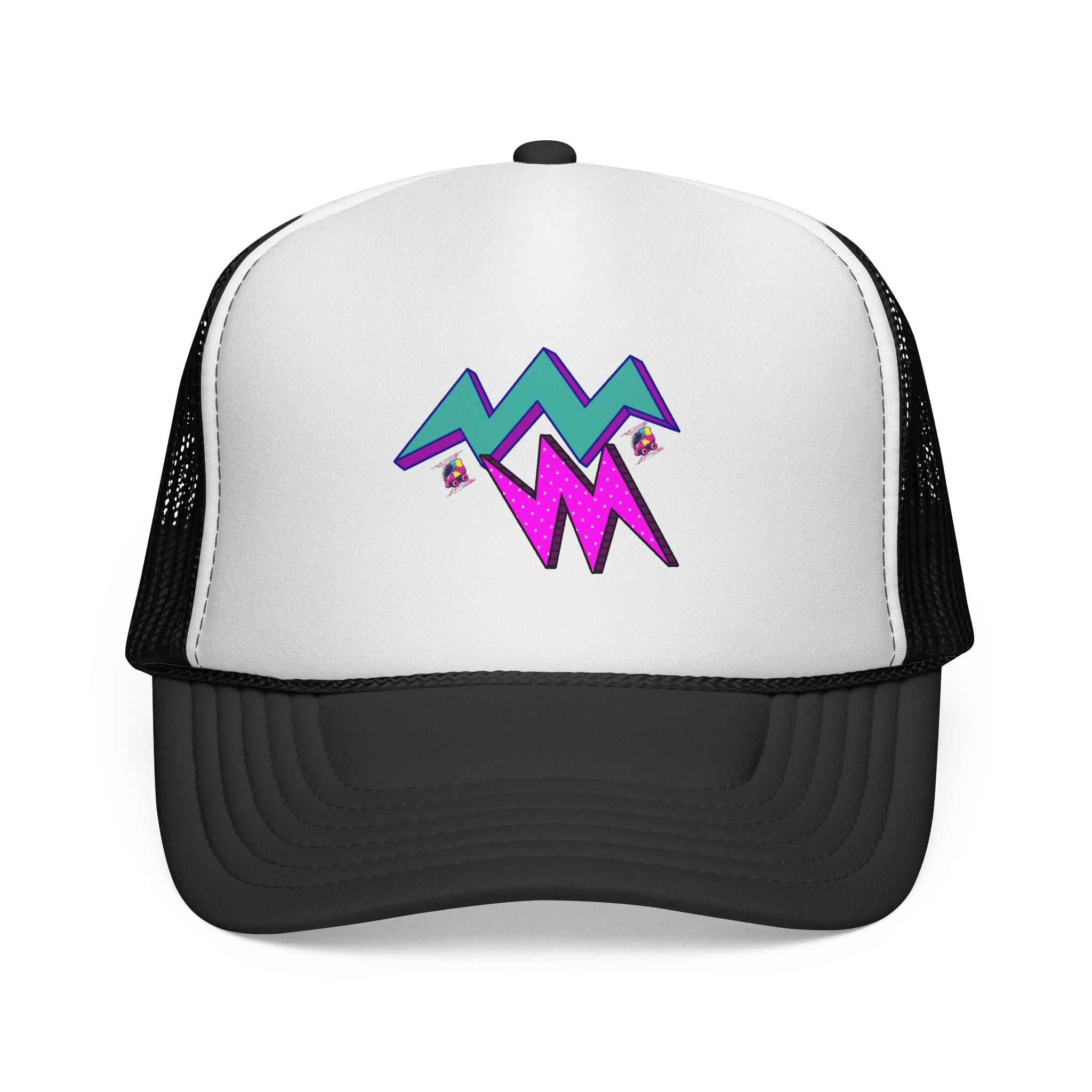 Retro Neon Lightning Trucker Cap