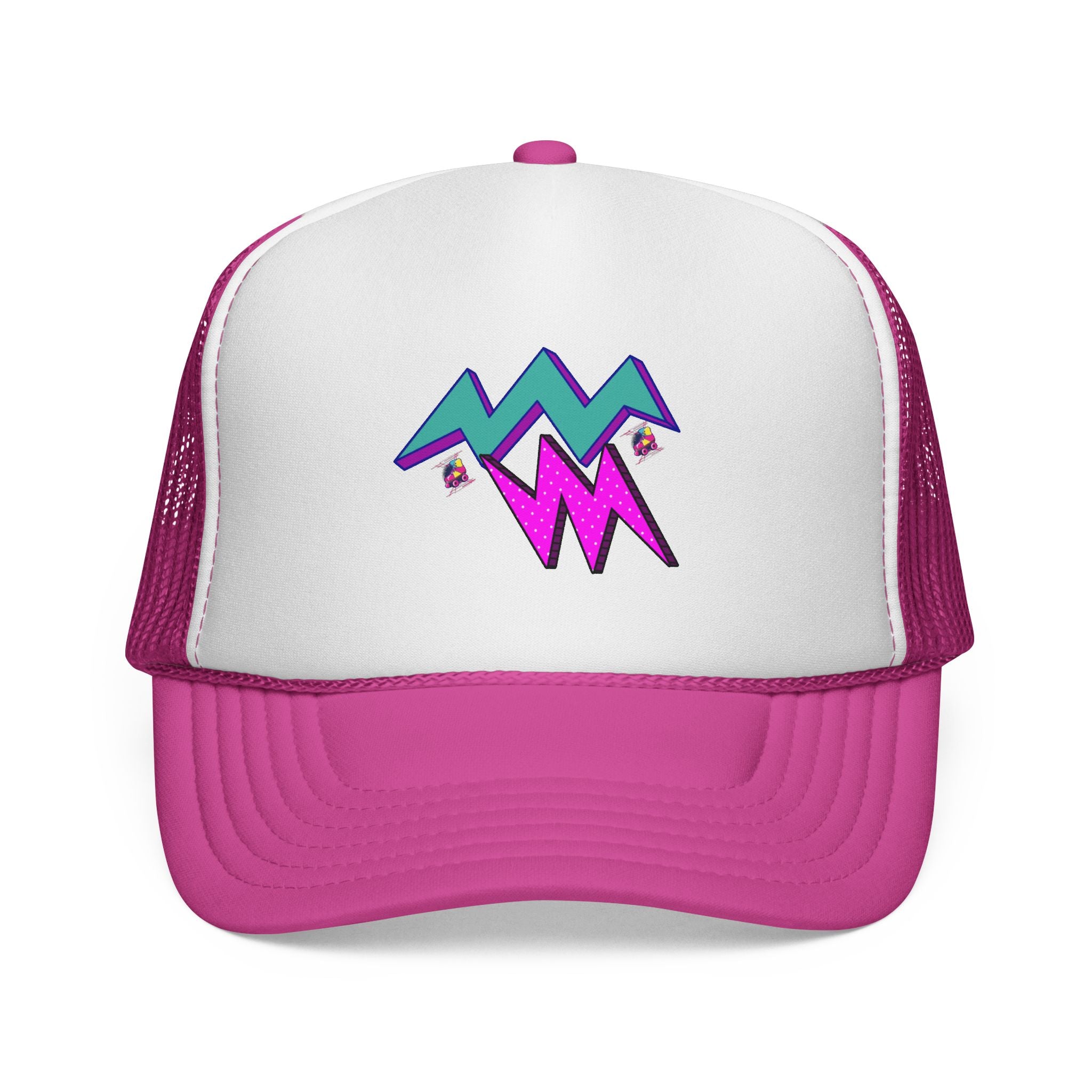 Retro Neon Lightning Trucker Cap