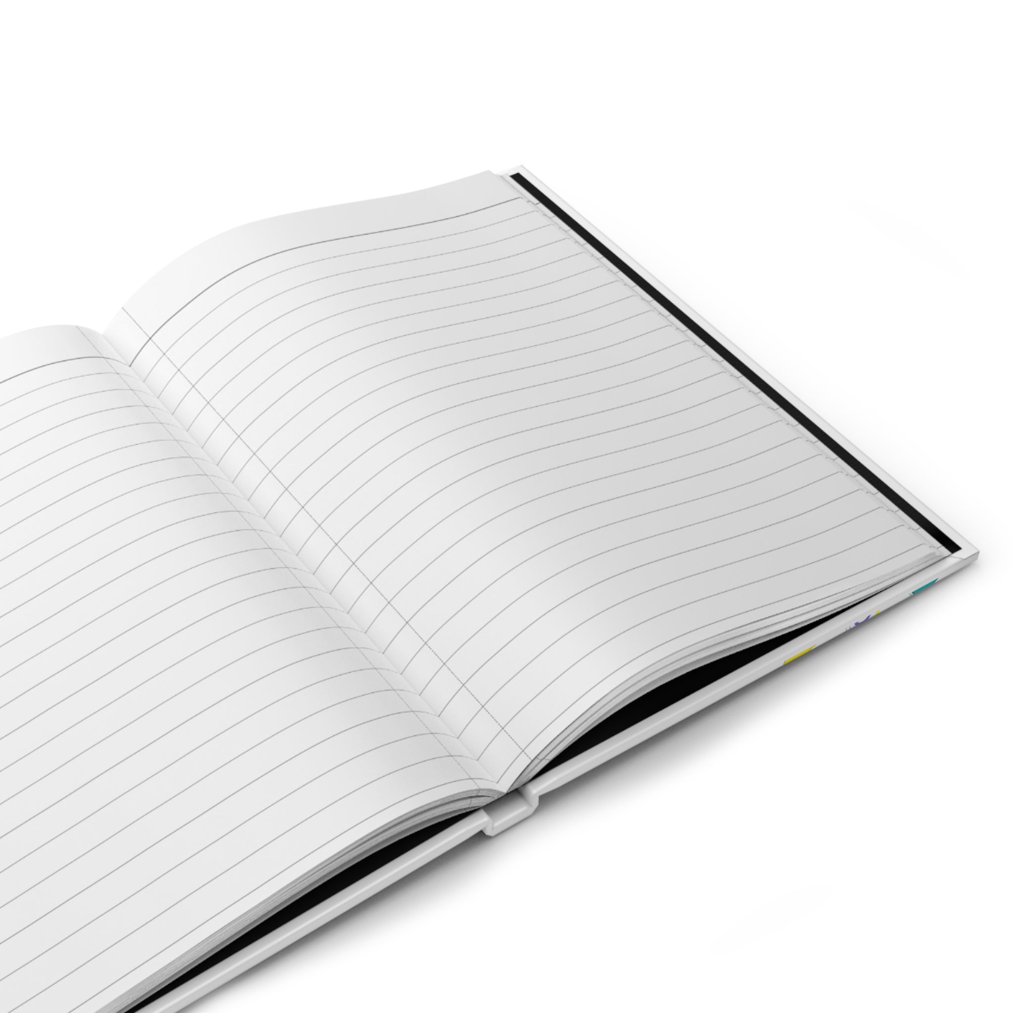 Minimal Geometric Hardcover Journal — Colorful Shapes Matte Notebook