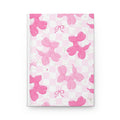 Pink Balloon Bunny Hardcover Journal — Cute Pastel Bunny Notebook for Journaling & Gifts