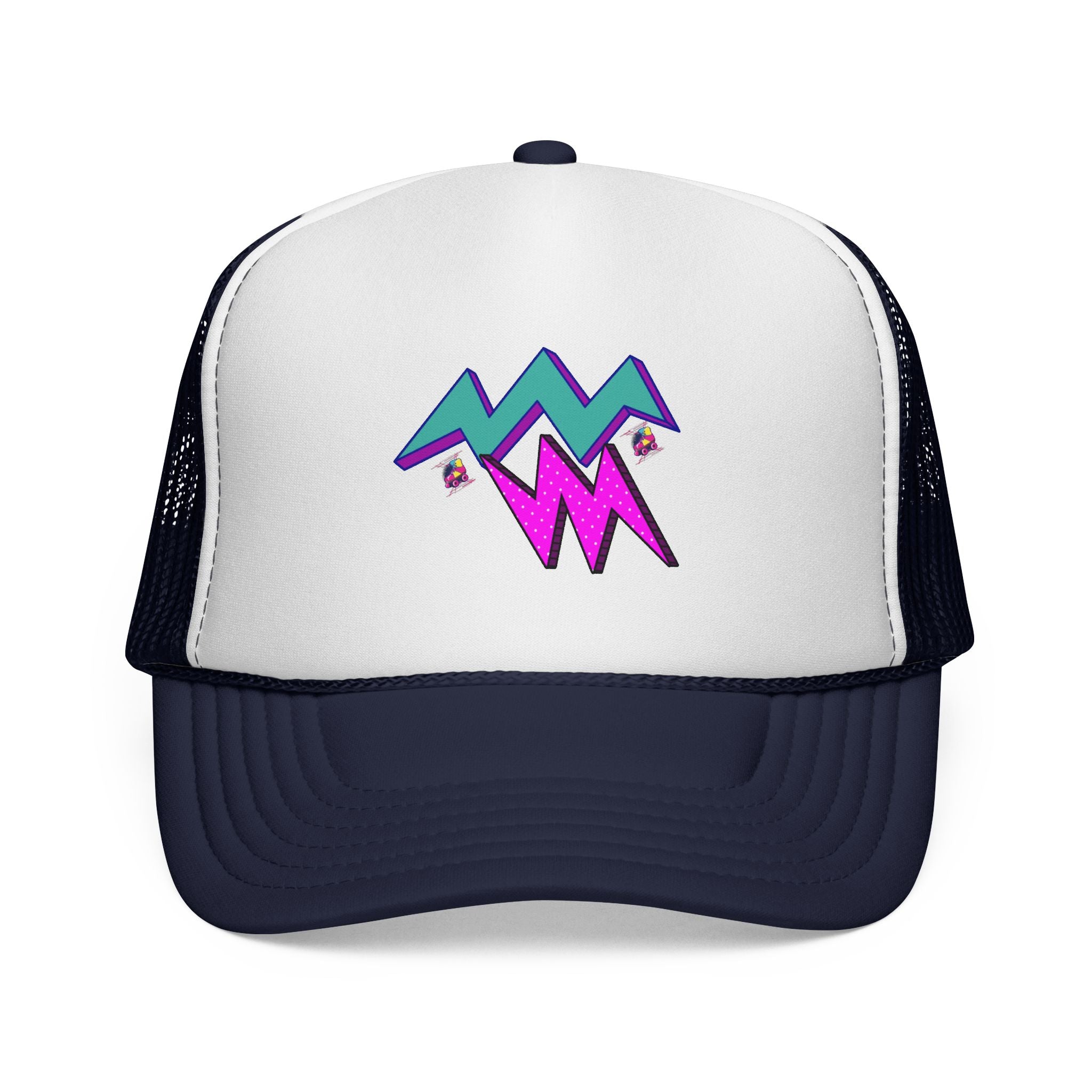 Retro Neon Lightning Trucker Cap
